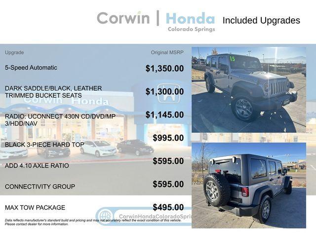 used 2015 Jeep Wrangler Unlimited car, priced at $21,900