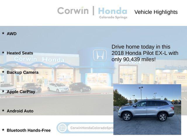 used 2018 Honda Pilot car, priced at $21,000