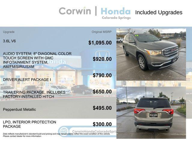 used 2019 GMC Acadia car, priced at $19,000