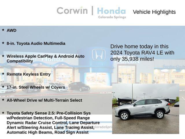 used 2024 Toyota RAV4 car, priced at $27,200