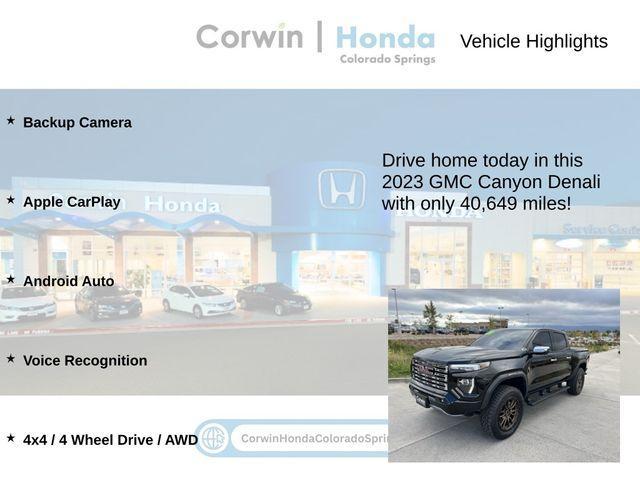 used 2023 GMC Canyon car, priced at $39,900