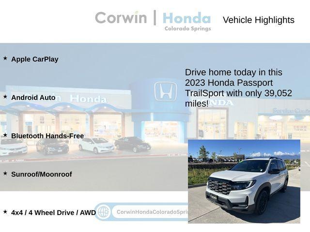 used 2023 Honda Passport car, priced at $31,300