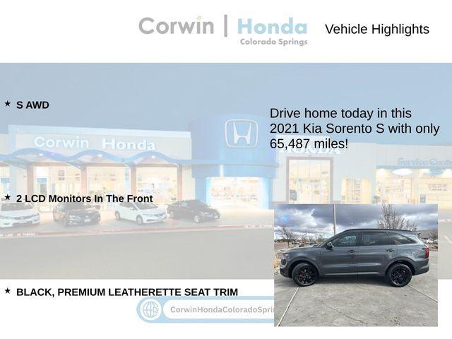used 2021 Kia Sorento car, priced at $22,000