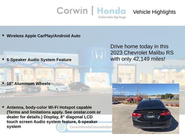 used 2023 Chevrolet Malibu car, priced at $20,500