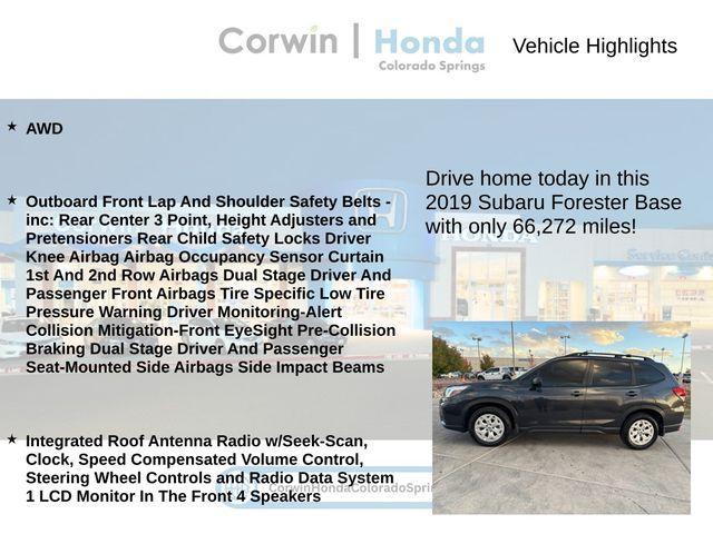 used 2019 Subaru Forester car, priced at $18,500