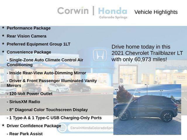 used 2021 Chevrolet TrailBlazer car, priced at $18,000