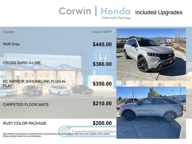 used 2022 Kia Sorento car, priced at $30,500