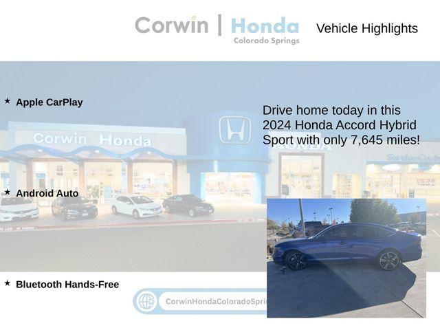 used 2024 Honda Accord Hybrid car, priced at $28,000