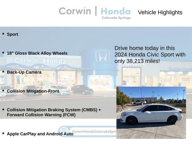 used 2024 Honda Civic car, priced at $22,500