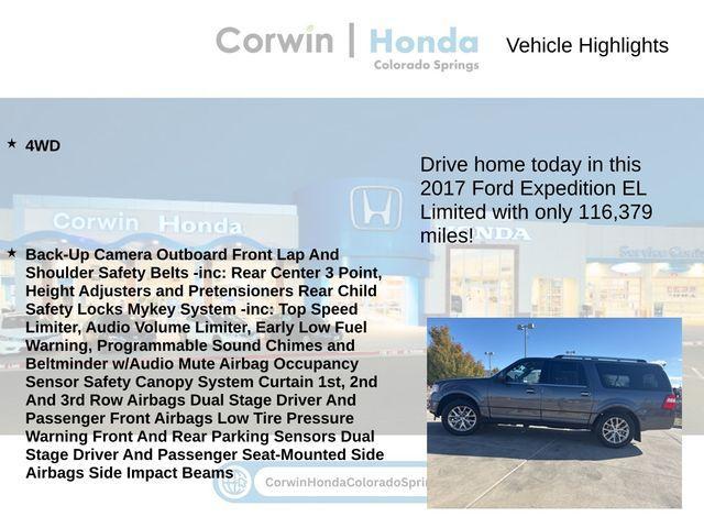 used 2017 Ford Expedition EL car, priced at $18,000