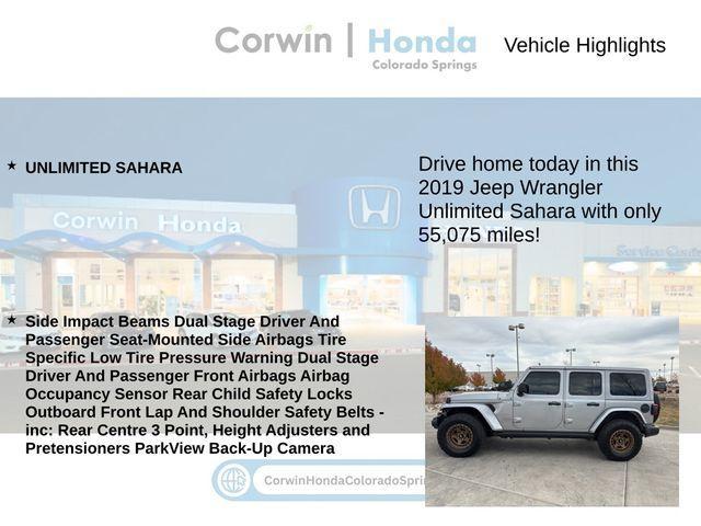 used 2019 Jeep Wrangler Unlimited car, priced at $27,200