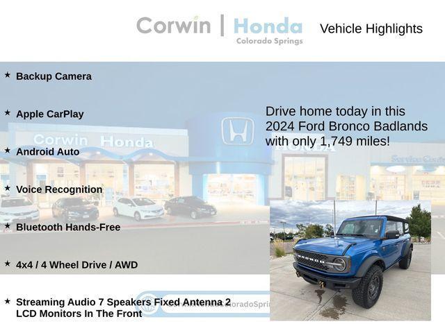 used 2024 Ford Bronco car, priced at $51,000