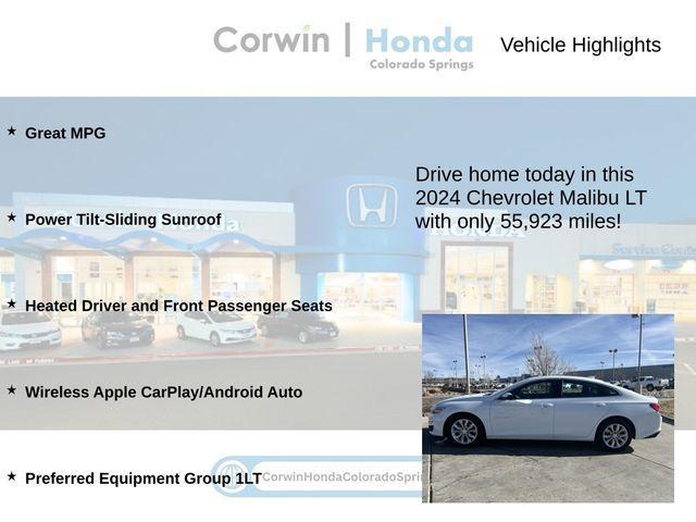used 2024 Chevrolet Malibu car, priced at $17,500