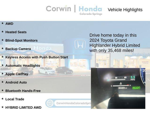used 2024 Toyota Grand Highlander Hybrid car, priced at $49,900