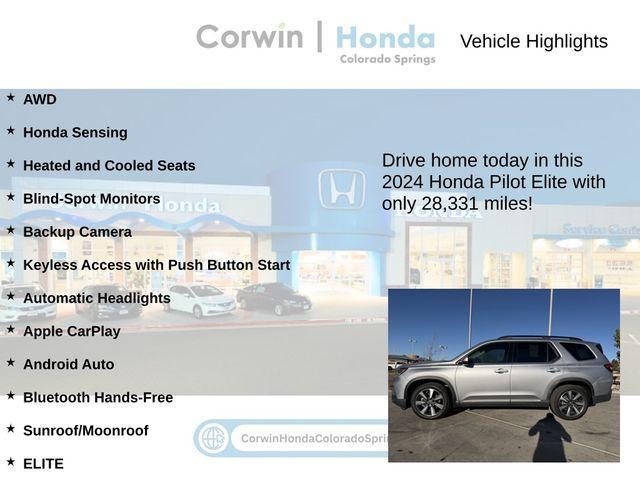 used 2024 Honda Pilot car, priced at $43,000