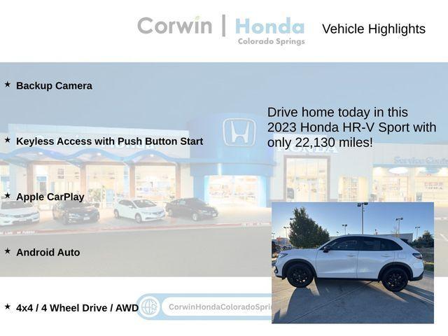 used 2023 Honda HR-V car, priced at $24,600