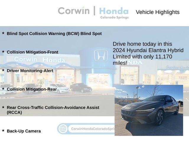 used 2024 Hyundai ELANTRA HEV car, priced at $22,400