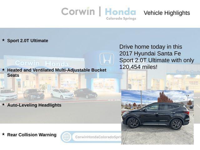 used 2017 Hyundai Santa Fe Sport car, priced at $12,800