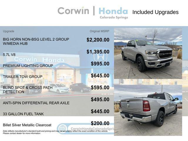 used 2019 Ram 1500 car, priced at $27,500