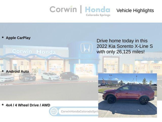 used 2022 Kia Sorento car, priced at $26,000