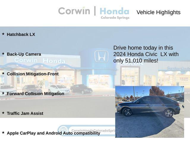 used 2024 Honda Civic car, priced at $21,900