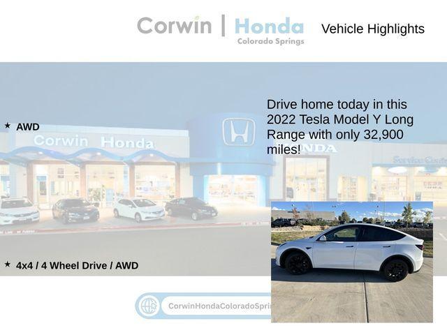 used 2022 Tesla Model Y car, priced at $27,900