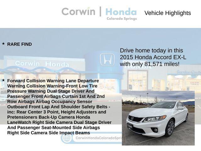 used 2015 Honda Accord car, priced at $16,750