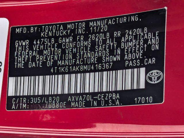 used 2021 Toyota Camry car, priced at $21,799