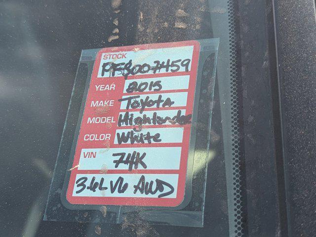 used 2015 Toyota Highlander Hybrid car, priced at $23,999