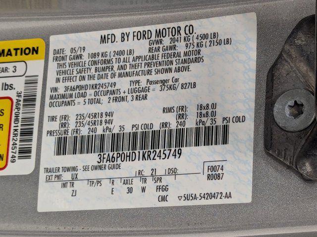 used 2019 Ford Fusion car, priced at $12,499