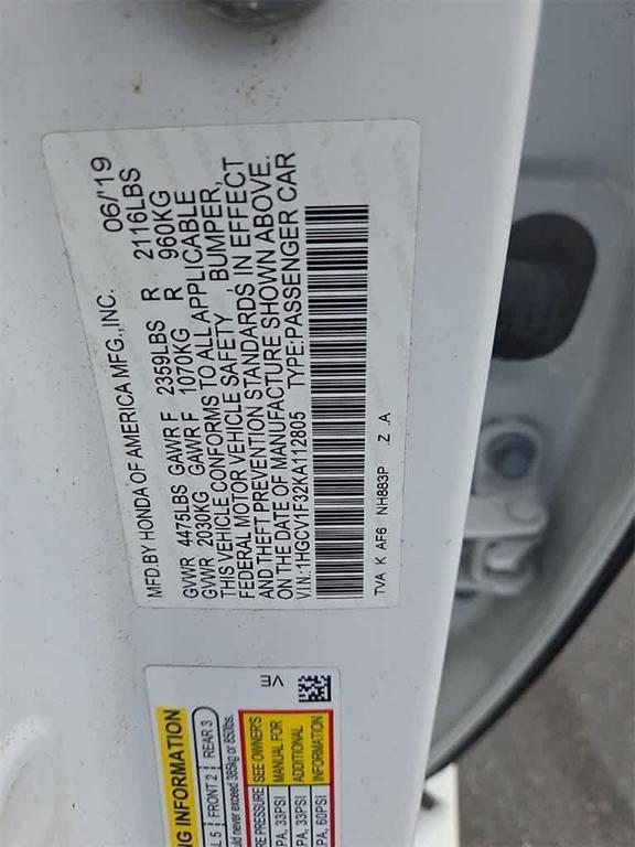 used 2019 Honda Accord car, priced at $20,499