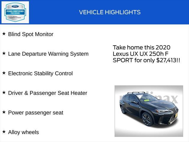 used 2020 Lexus UX 250h car, priced at $27,413