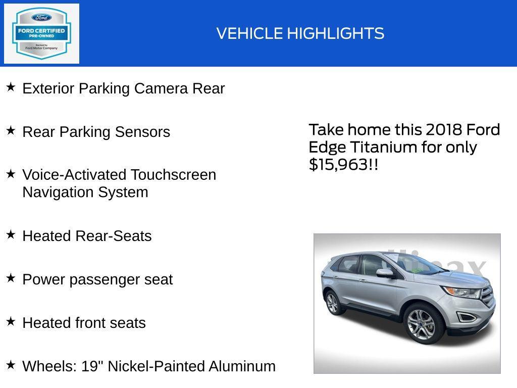 used 2018 Ford Edge car, priced at $15,963