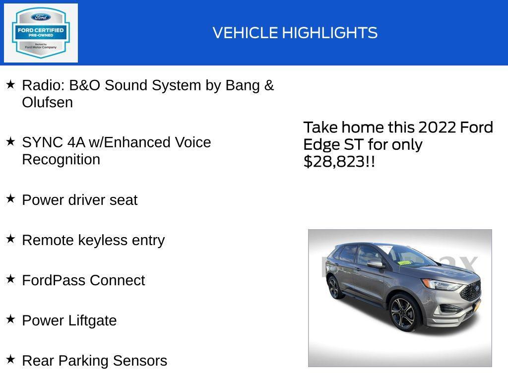 used 2022 Ford Edge car, priced at $28,823