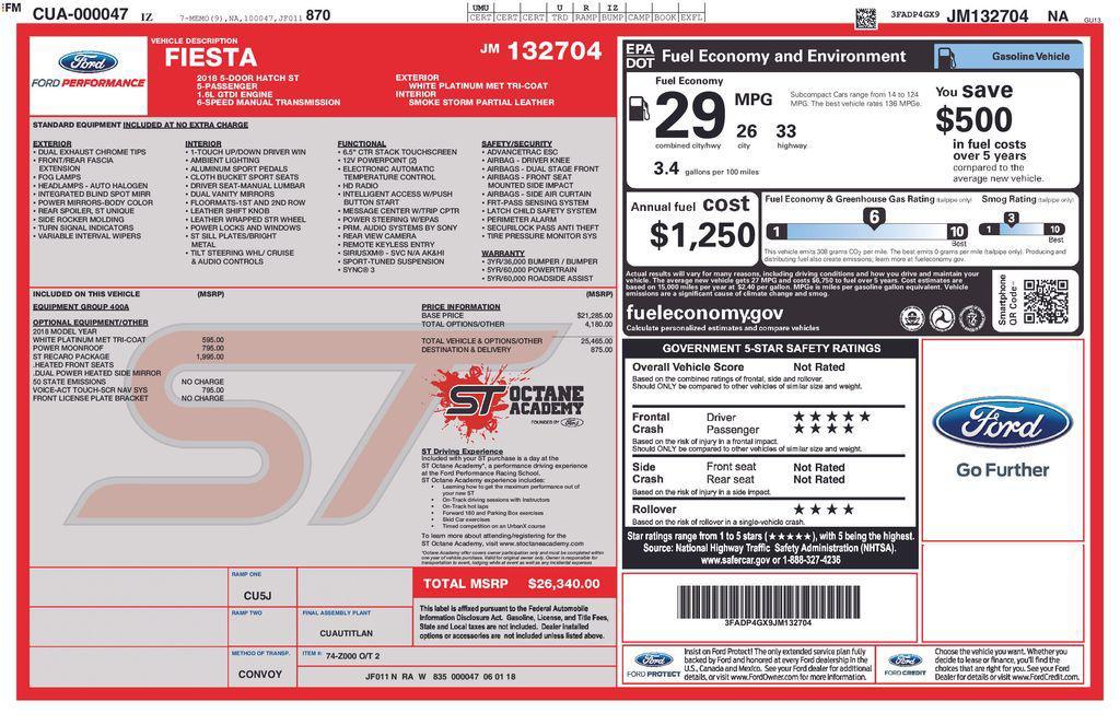 used 2018 Ford Fiesta car, priced at $9,643