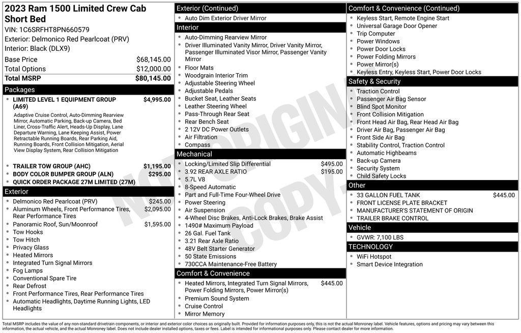 used 2023 Ram 1500 car, priced at $53,483