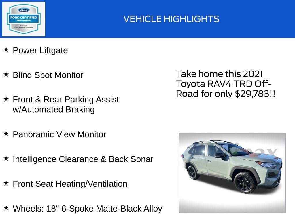 used 2021 Toyota RAV4 car, priced at $29,783