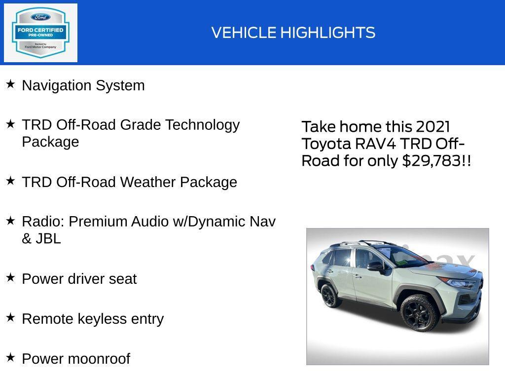 used 2021 Toyota RAV4 car, priced at $29,783