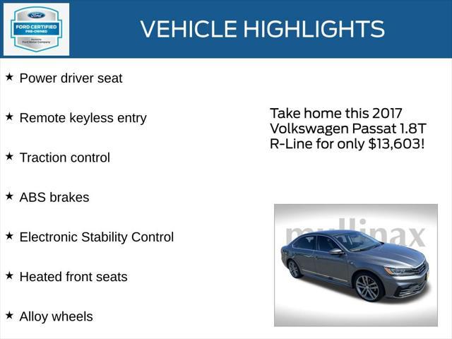used 2017 Volkswagen Passat car, priced at $13,603