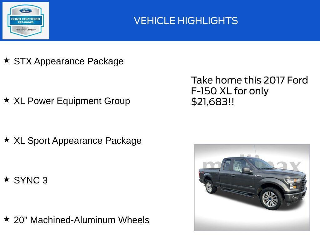 used 2017 Ford F-150 car, priced at $21,683