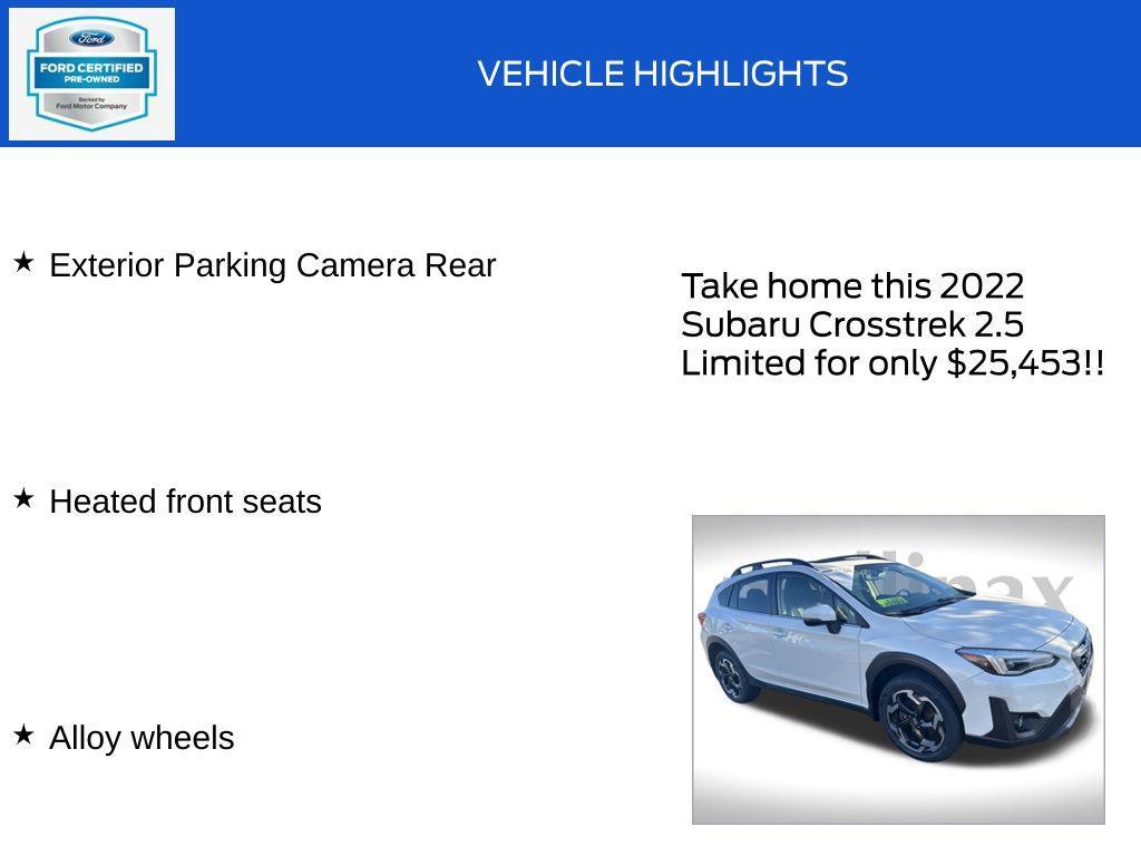 used 2022 Subaru Crosstrek car, priced at $25,453