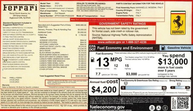 used 2023 Ferrari 812 GTS car