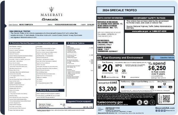 new 2024 Maserati Grecale car, priced at $118,130