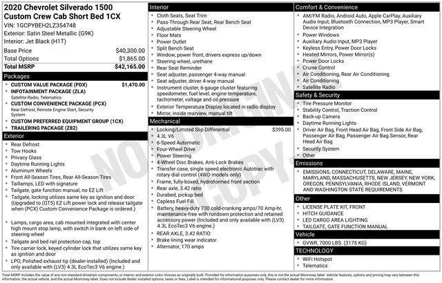 used 2020 Chevrolet Silverado 1500 car, priced at $23,989