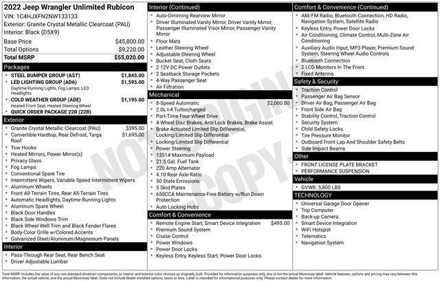 used 2022 Jeep Wrangler Unlimited car, priced at $33,895