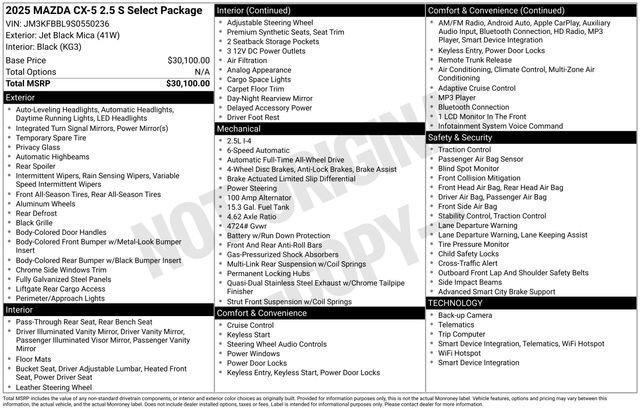 used 2025 Mazda CX-5 car, priced at $24,878