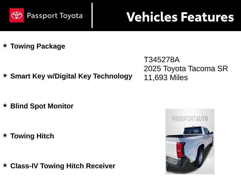 used 2025 Toyota Tacoma car, priced at $28,747