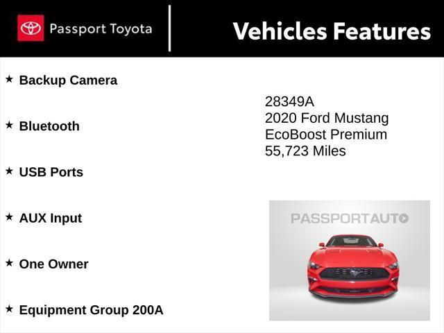 used 2020 Ford Mustang car, priced at $21,280