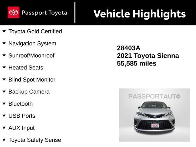 used 2021 Toyota Sienna car, priced at $39,613