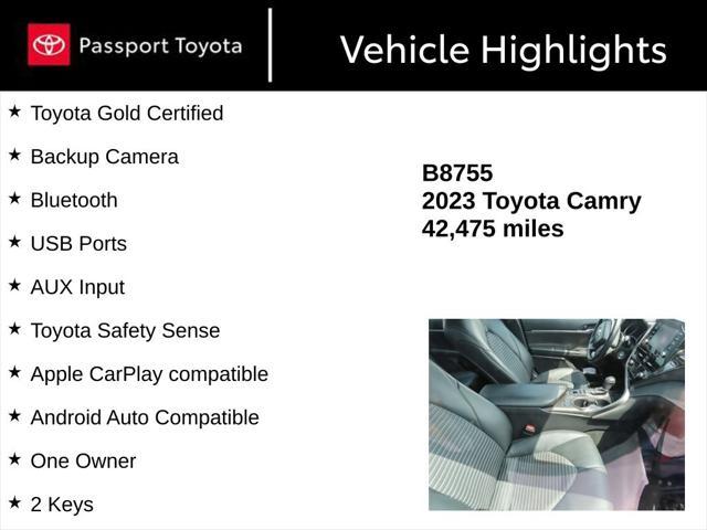 used 2023 Toyota Camry car, priced at $28,494